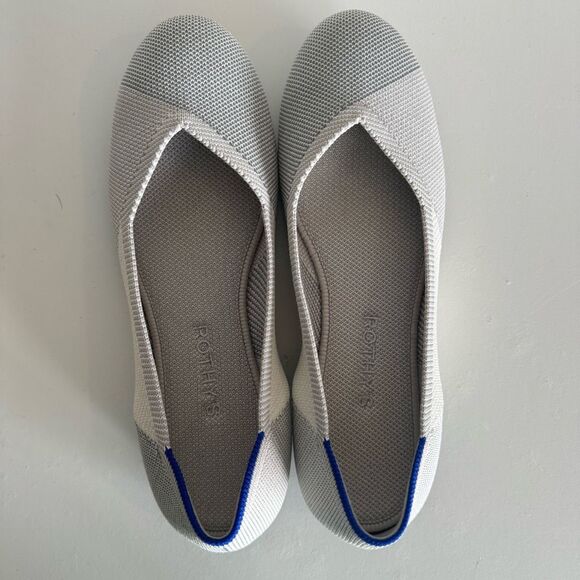 Rothy’s Round Toe Gray White Size - Picture 5 of 10
